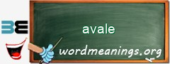 WordMeaning blackboard for avale